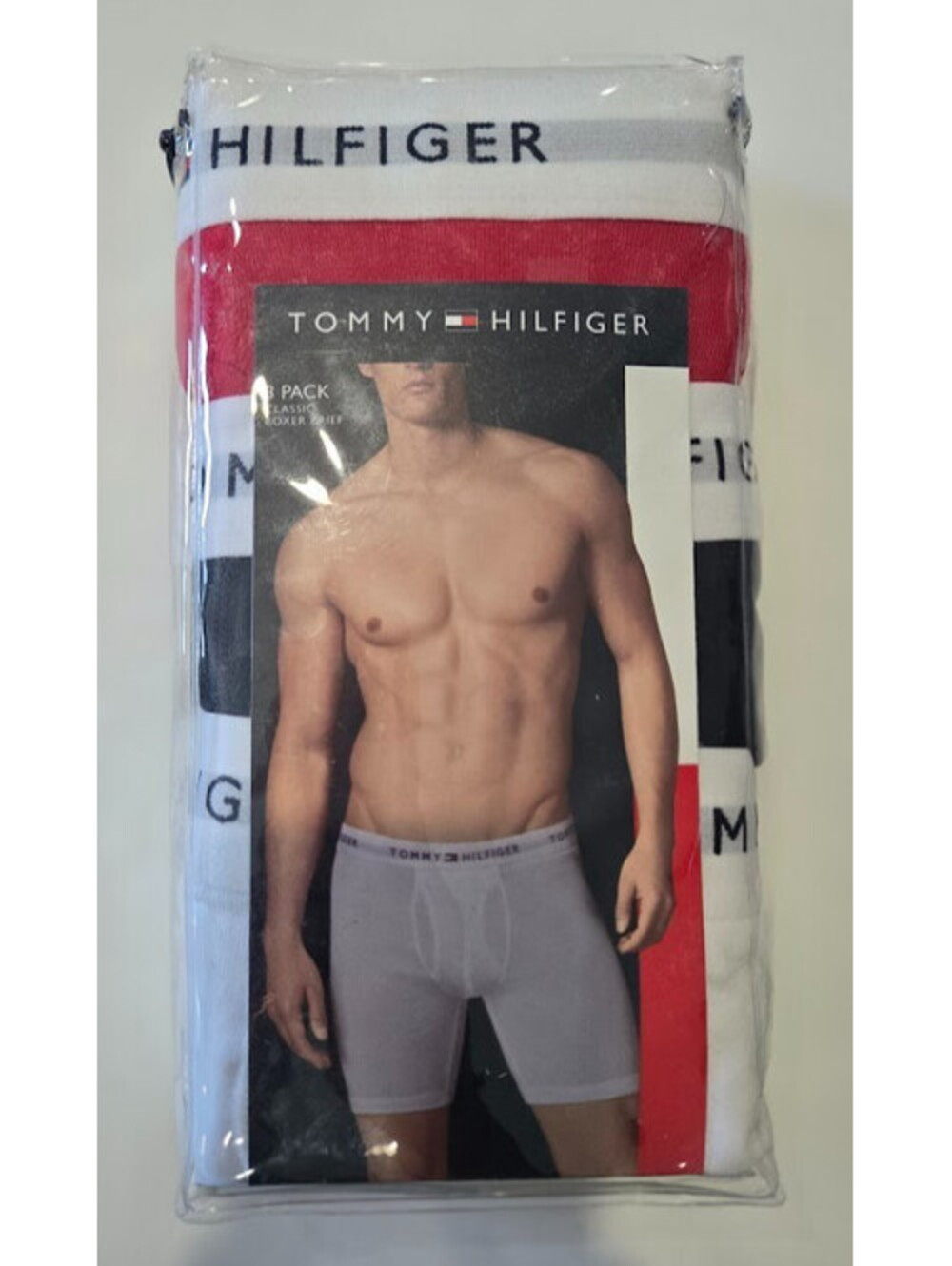 Tommy Hilfiger Mens Classic Boxer Briefs Underwear 3 pack Cotton Multicolor Sz M
